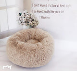 Round Plush Cat And Dog Bed