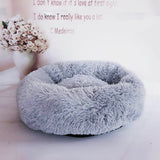 Round Plush Cat And Dog Bed