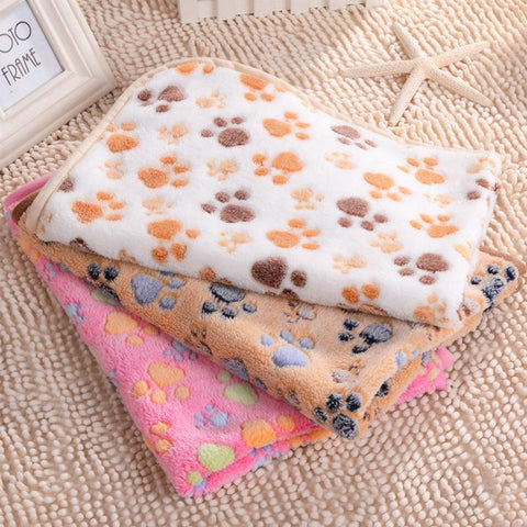 Cute Pet Small Warm Blanket Paw