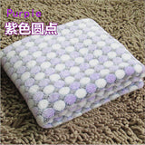 Soft Flannel Pet Dog Blanket Dots Printed Breathable.
